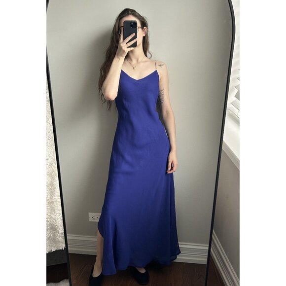 David & Johnny Vintage Purple Midi Gown Size 13/14 – Jeweled Strap Evening Dress - Picture 1 of 8